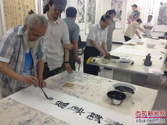 西安中国书法艺术博物馆铜川书画创作基地首次书画创作现场
