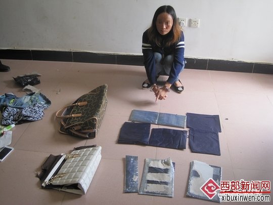 被抓获的贩毒女子