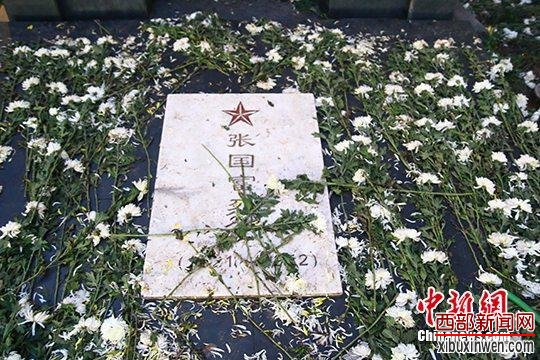 重庆一烈士墓花草被踩坏 周围一片狼藉